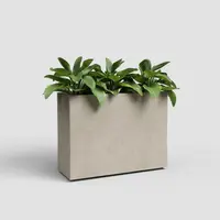 Artevasi sydney hoog kunststof plantenbak 79.5x29.5x68cm crème - afbeelding 2