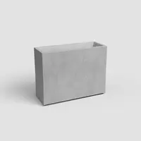 Artevasi sydney hoog kunststof plantenbak 79.5x29.5x68cm grijs - afbeelding 1