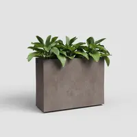 Artevasi sydney hoog kunststof plantenbak 79.5x29.5x68cm taupe - afbeelding 2