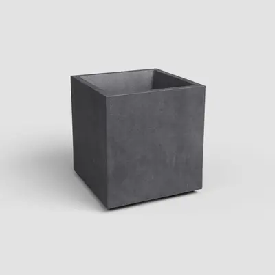 Artevasi sydney kunststof plantenbak 39.5x39.5x43cm antraciet - afbeelding 1
