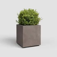 Artevasi sydney kunststof plantenbak 39.5x39.5x43cm taupe - afbeelding 2