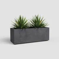 Artevasi sydney kunststof plantenbak 99.5x39.5x43cm antraciet - afbeelding 2