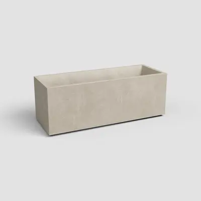 Artevasi sydney kunststof plantenbak 99.5x39.5x43cm crème - afbeelding 1
