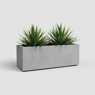 Artevasi sydney kunststof plantenbak 99.5x39.5x43cm grijs - afbeelding 2