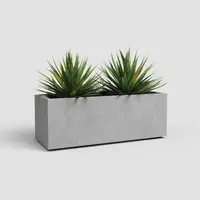 Artevasi sydney kunststof plantenbak 99.5x39.5x43cm grijs - afbeelding 2