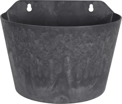 Artstone Muur Bloempot Claire Zwart d24 x b16 x h18 cm - afbeelding 1