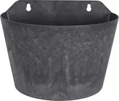Artstone Muur Bloempot Claire Zwart d24 x b16 x h18 cm - afbeelding 1