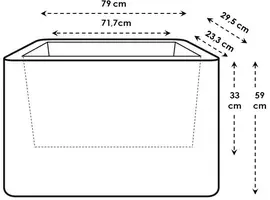 Bak pc june brick divider l80cm lwt - afbeelding 5