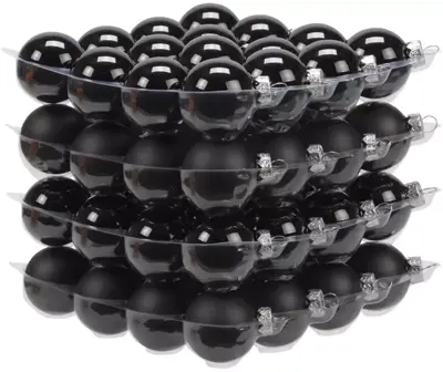 Bal glas 4cm zwart 64st.