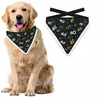 Bandana Xmas Ho Ho Dog Black L - afbeelding 2