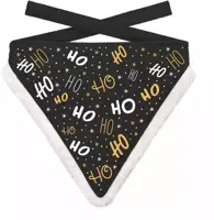 Bandana Xmas Ho Ho Dog Black L - afbeelding 1