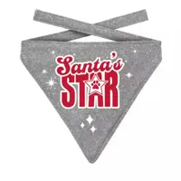 Bandana xmas santa's star dog silver s - afbeelding 1