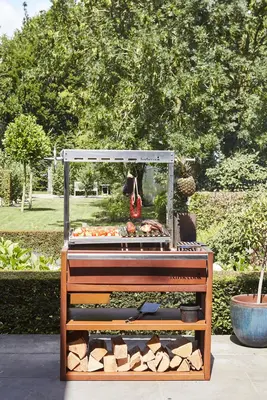 Barbecook houtbarbecue Pedro cortenstaal 97.9x55x154.5cm bruin - afbeelding 2