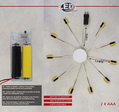 Batterij adapter met transformator 10 x 2AAA - afbeelding 1