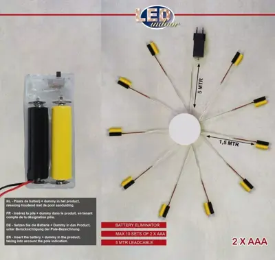 Batterij adapter met transformator 10 x 2AAA
