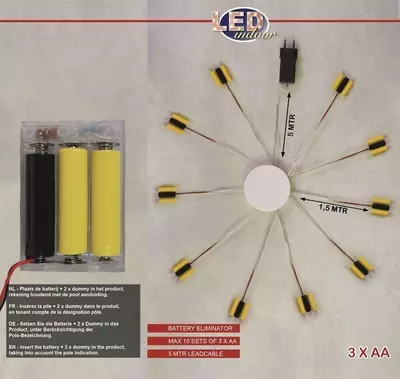 Batterij adapter met transformator 10 x 3AA - afbeelding 1