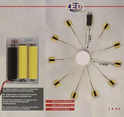 Batterij adapter met transformator 10 x 3AA - afbeelding 1