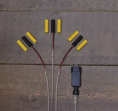 Batterij adapter met transformator 3xaa trafo 4,5v (3x3aa) 4m aanloopsnoer - afbeelding 1