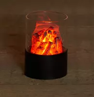 Batterij verlicht glas met vlam 7,5x11 cm kopen?