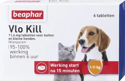 Beaphar Vlo Kill kat en hond tot 11kg 6st