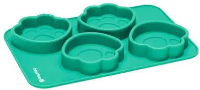 Beeztees bakvorm voor hondenkoekjes siliconen 22x14x2cm groen