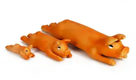 Beeztees Biggetje  Hondenspeelgoed  Oranje  Mini  12,5x4,5x4,5 cm - afbeelding 2