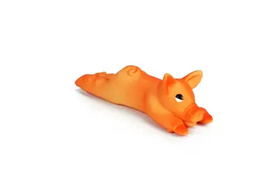 Beeztees Biggetje  Hondenspeelgoed  Oranje  Mini  12,5x4,5x4,5 cm - afbeelding 1