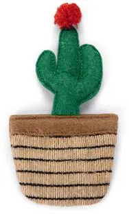 Beeztees cactus met catnip stof 12x6x2cm bruin groen