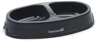 Beeztees dinerset plastic 2x10cm antraciet