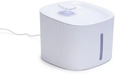 Beeztees drinkfontein Sjors plastic 3L 19.5x19.5x15cm wit