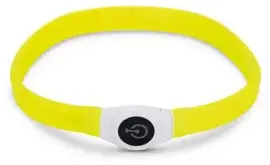 Beeztees hondenhalsband Glowy Safety Gear USB oplaadbaar siliconen 65x2.5cm geel kopen?