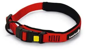 Beeztees hondenhalsband Parinca premium nylon 35-40x2cm rood