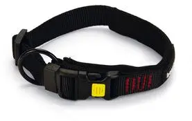 Beeztees hondenhalsband Parinca premium nylon 35-40x2cm zwart