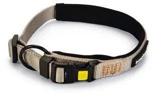 Beeztees hondenhalsband Parinca premium nylon 40-45x2cm licht grijs