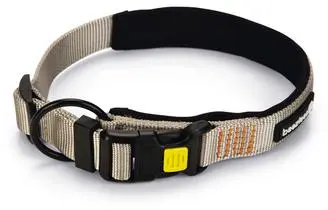 Beeztees hondenhalsband Parinca premium nylon 45-50x2.5cm licht grijs