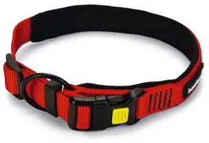 Beeztees hondenhalsband Parinca premium nylon 45-50x2.5cm rood