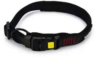 Beeztees hondenhalsband Parinca premium nylon 45-50x2.5cm zwart