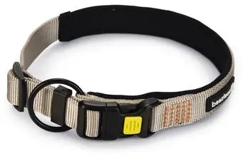 Beeztees hondenhalsband Parinca premium nylon 50-55x2.5cm licht grijs