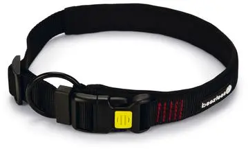 Beeztees hondenhalsband Parinca premium nylon 55-60x3cm zwart