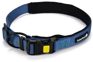 Beeztees hondenhalsband Parinca premium nylon 60-65x3cm blauw