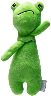Beeztees hondenknuffel Grumpy Froggy  pluche 30x11.5x7.5cm groen - afbeelding 1