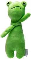 Beeztees hondenknuffel Grumpy Froggy  pluche 30x11.5x7.5cm groen - afbeelding 1