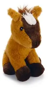 Beeztees hondenknuffel paard Arona pluche 25x19x18cm bruin