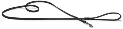 Beeztees hondenriem leer 200x1.2cm zwart