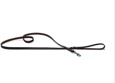 Beeztees hondenriem leer 200x1.6cm zwart - afbeelding 1