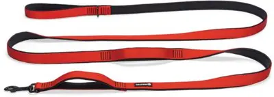 Beeztees hondenriem Parinca premium nylon 300x2.5cm rood