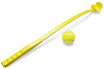 Beeztees hondenspeelgoed Fetch tennisbalwerper plastic 62x6.5x6.5cm geel