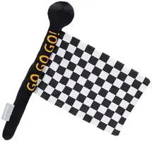 Beeztees hondenspeelgoed finish vlag pluche/krinkel 36x28x4cm zwart/wit kopen?