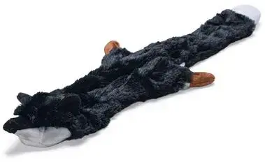 Beeztees hondenspeelgoed Flatino vos pluche 52x15x2.5cm zwart