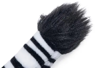 Beeztees hondenspeelgoed Jungle zebrastaart pluche 60x6x5cm zwart/wit - afbeelding 2